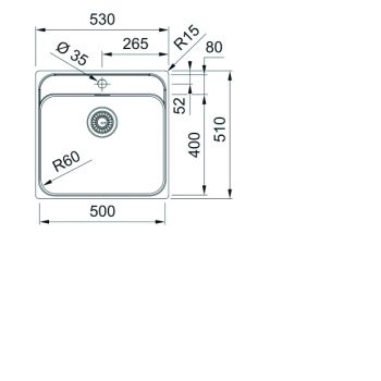 Franke Edelstahlbecken SRX 210-50 A Edelstahl Drehknopf Chrom
